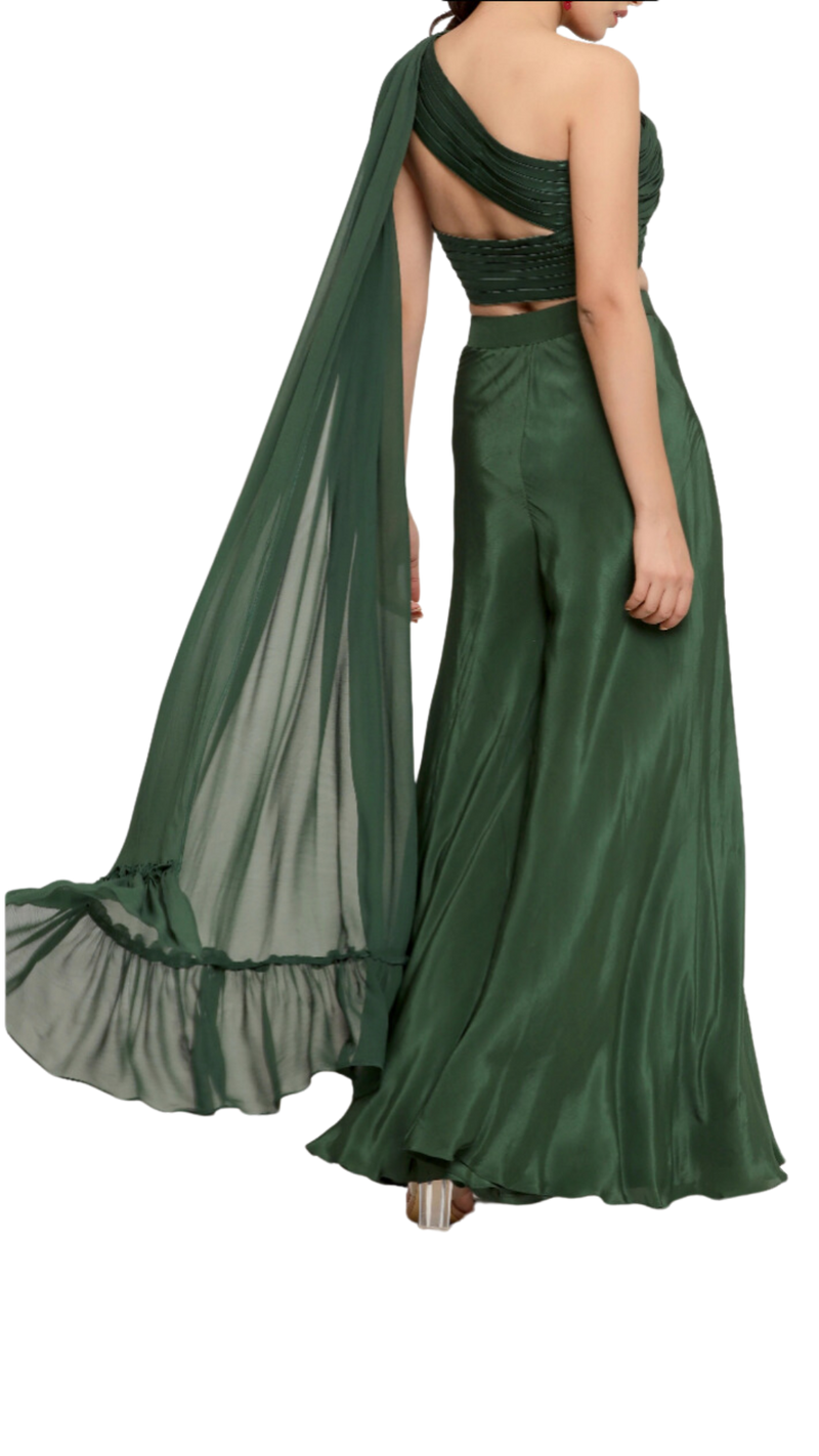 Green Kavya Palazzo Pant Set