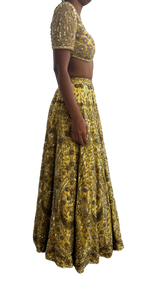 Heavily Beaded Yellow Petite Lehenga