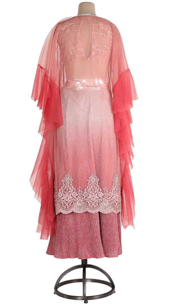 Pink Shimmer Lehenga Set - Preserve