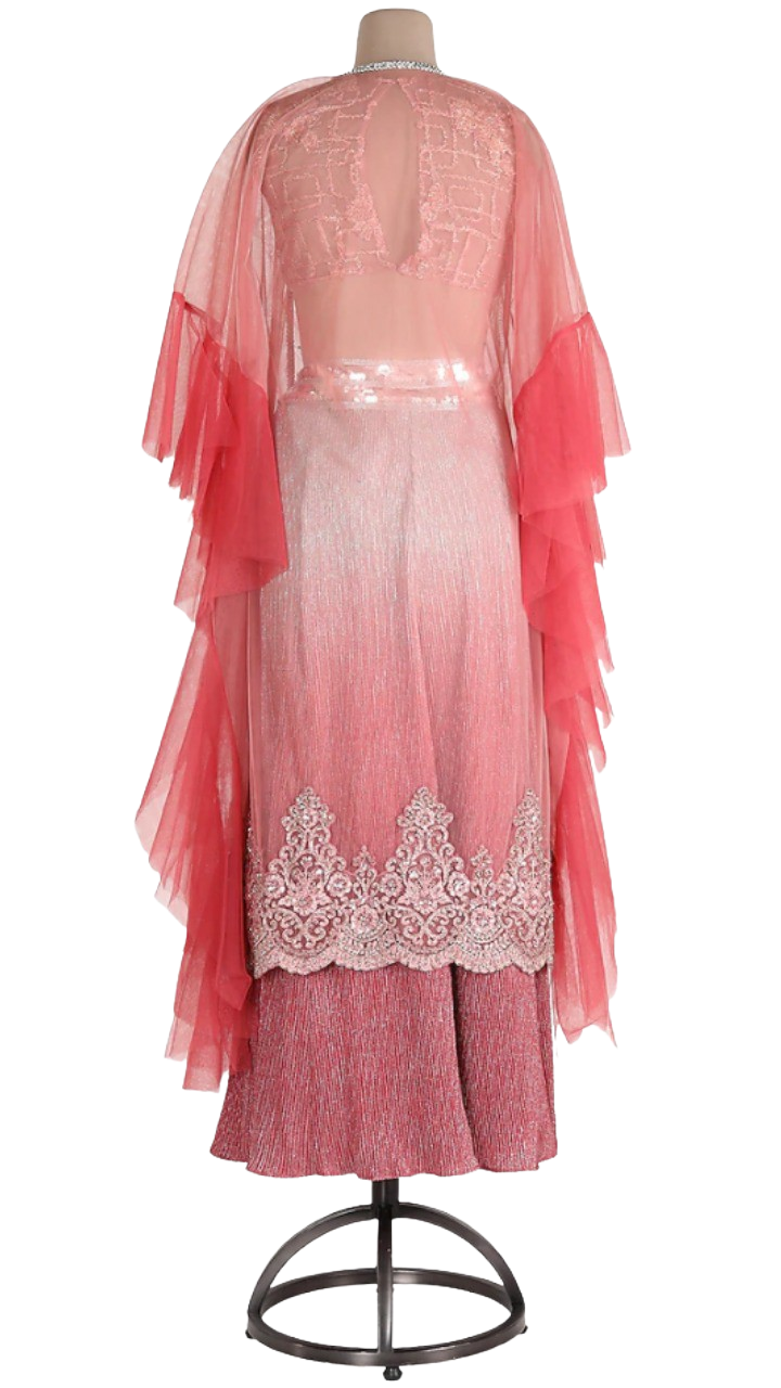 Pink Shimmer Lehenga Set - Preserve