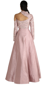 Blush Pink Cut-Out Lehenga - Preserve