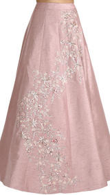 Blush Pink Cut-Out Lehenga - Preserve