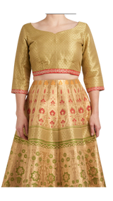 Yellow Gold Banarasi Lehenga