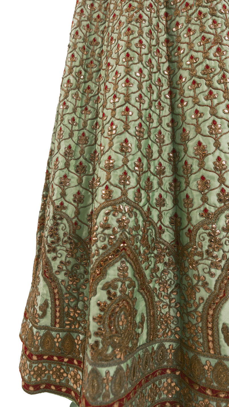 Mint Embroidered Anarkali: Sample Sale - Preserve