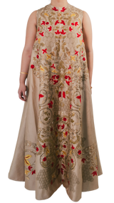 Gold Embroidered Sleeveless Kurta - Preserve