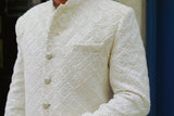 Mens Ivory Lakhnavi Sherwani Set - Preserve