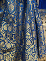 Blue Banarasi Kurta Lehenga: Sample Sale - Preserve