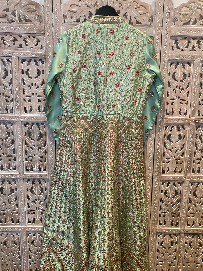 Mint Embroidered Anarkali - Preserve