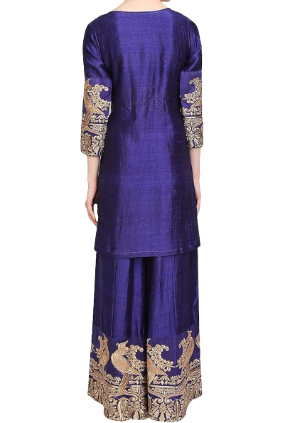 Mithu Embroidered Kurta and Palazzo Set - Preserve