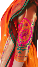 Orange Banarasi Lehenga - Preserve