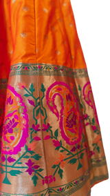 Orange Banarasi Lehenga - Preserve