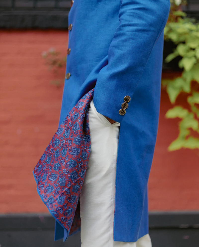 Blue Men's Raj Sherwani