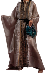 Shimmer Beige Kaftan Dress - Preserve