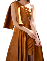 Autumn Maple Layered Silk Gown