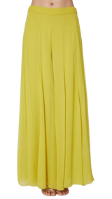 Yellow Embroidered Sharara Set With Drape & Belt - Preserve