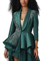 Asymmetrical Emerald Jacket Tulle Dress - Preserve